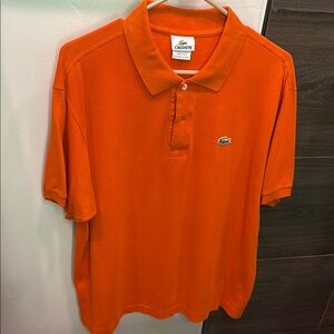 Lacoste Orange Polo Shirt Classic Style